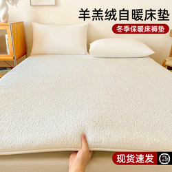 Winter Warm Lamb Wool Mattress Pad for Home Bedroom, Milk Velvet Mattress Topper, Special for Rental Housing Floor Covering