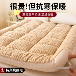 Milk Velvet Mattress Soft Pad for Home Bedroom Winter Fleece-Lined Mattress Pad Bedding Coral Plush Mat