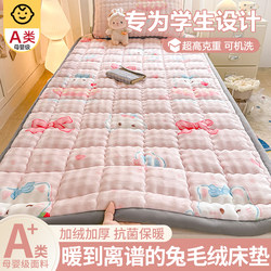 Student Dormitory Fleece-Lined Milk Velvet Mattress Pad Soft Cushion Bed Sheet Thickened Winter Single Bed Mat Blanket Mattress