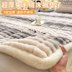 Autumn and Winter Rabbit Fur Plush Blanket Mattress Dormitory Student Single Bed Soft Cushion Home Bedroom Thickened Warm Mattress
