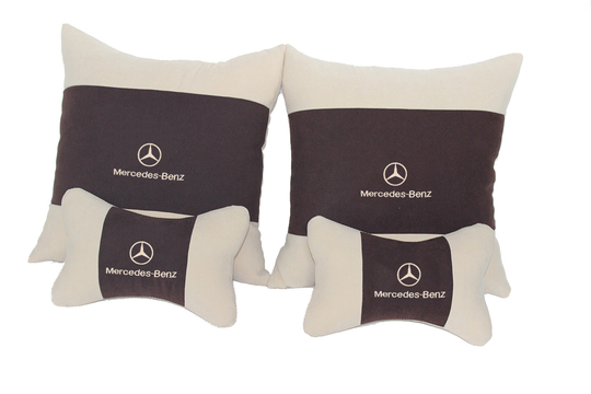 2-Pack Cuscino Poggiatesta per Auto in Pelle PU Traspirante