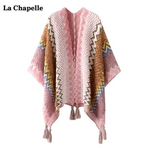 La Chapeelle retro ethnic style knitting streaming soverell Liu Yifei the same coat cloak