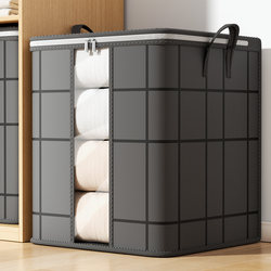 Large-Capacity Clothing Storage Box with Visible Window, Thickened Organizer Bag for Quilts and Clothes, Fabric Storage Basket, Storage Solution