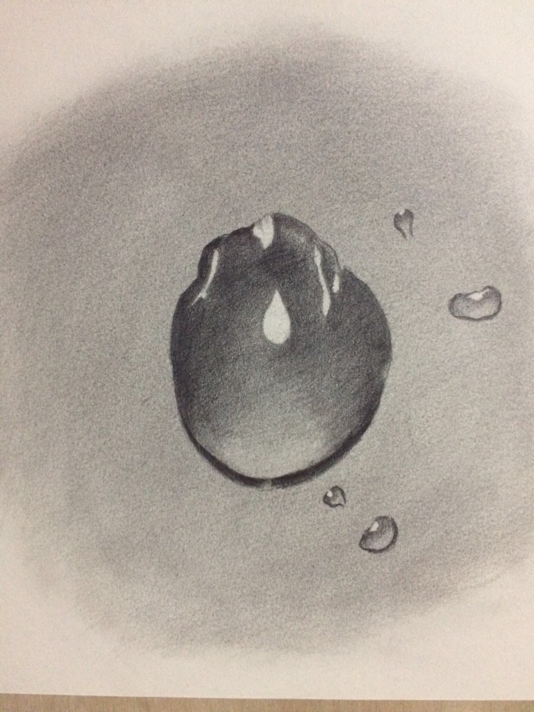 水滴素描 画法图片