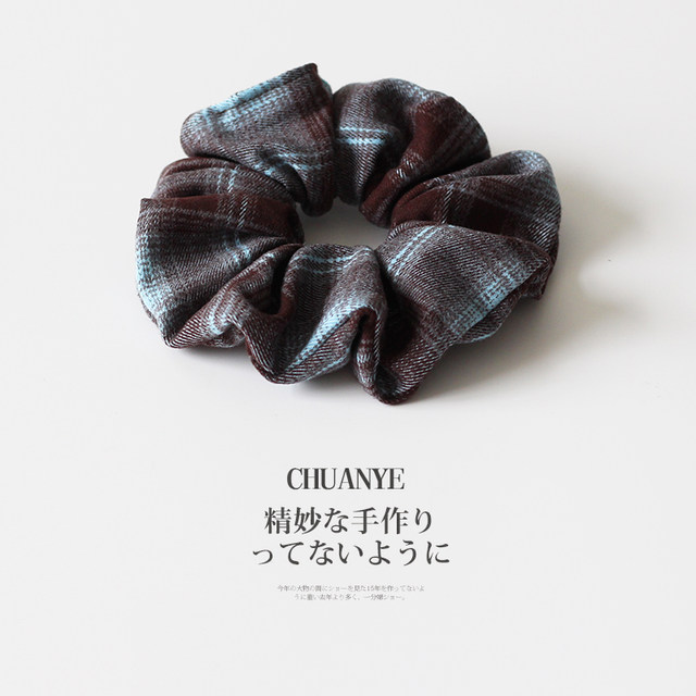 Kawano French autumn and winter flocked large intestine hair band women's new style light luxury and elegant rubber band headband hair accessories