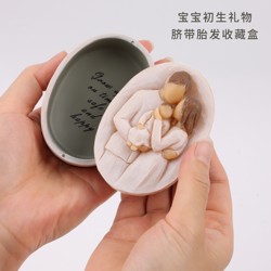 Baby Umbilical Cord and Fetal Hair Collection Box, Umbilical Cord and Deciduous Teeth Preservation Resin, Navel Storage Bottle, Fetal Hair Keepsake Making