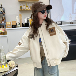 Girls' Baseball Jacket Spring and Autumn 2026 New Stylish and Fashionable Spring Jacket for Older Girls Children's Spring Jacket Top