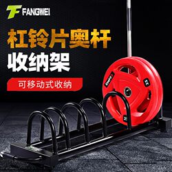 Small Barbell Rack, Dumbbell Barbell Plate Rack, Storage Rack, Placement Rack, Storage Rack, Olympic Bar Rack, Movable for Home Use