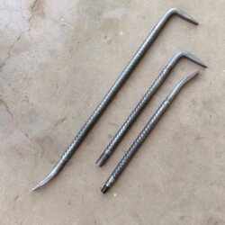 Hollow Steel Pipe Pry Bar, Hollow Threaded Steel Pipe 7-Shaped Pry Bar, Woodworking Formwork Removal Detachable Pry Bar with Round Steel Head