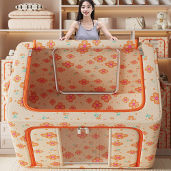 Clothing Storage Box, Large Capacity Wardrobe for Home Use, Fabric Foldable Storage Basket for Organizing Clothes and Toys