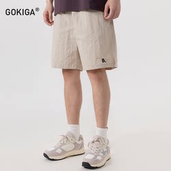 GOKIGA Miyazaki summer loose lightweight quick-drying sports shorts men's trendy casual straight five-quarter pants 1819