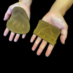 Fitness Leather Palm Protectors for Pull-Ups, Deadlifts, and Back Exercises. Gym Gloves to Prevent Calluses and Protect the Palms