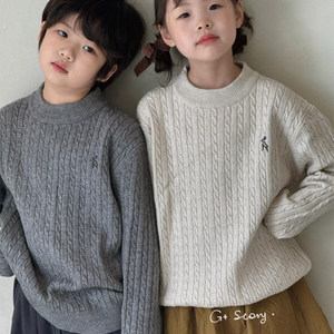 G children's clothing boys sweater autumn and winter big children's pullover children's round neck sweater girls bottoming shirt 6860