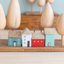 Aying Wooden Mini Cute Ornament Shelf Furniture Props House Miniature Scene Crafts Decoration