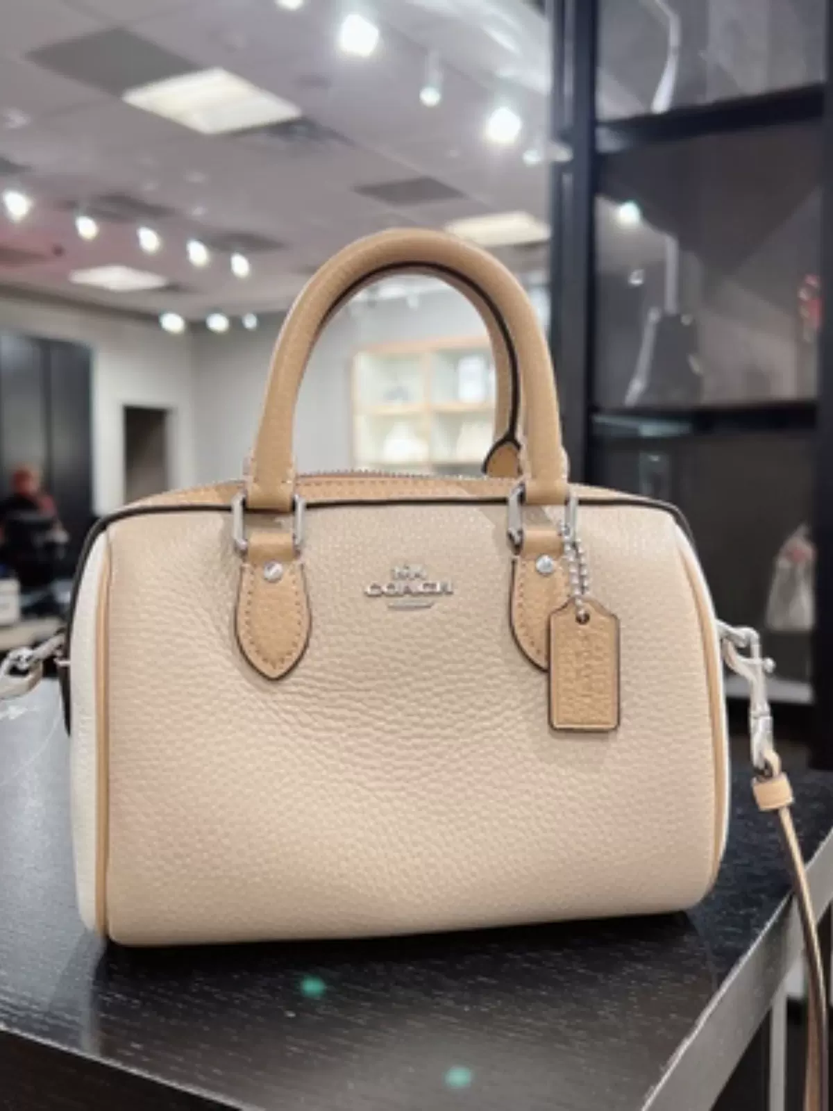 美国代购coach/蔻驰 女士新款rowan波士顿斜挎手提单肩包