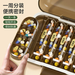 Japanese Pill Box Portable Weekly Seven-Day Medicine Organizer Pill Dispenser Portable Medication Reminder Small Box