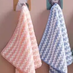 Coral Fleece Cleaning Cloth, Noodle-Patterned Cleaning Cloth, New Product, Easy to Clean, Household Absorbent Towel, Cleaning and Hand Wiping