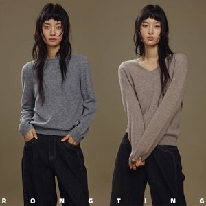 
Velvet Ting [Basic] 100% sheep wool first-line ready-to-wear women's soft and waxy loose knitted sweater pullover base sweater