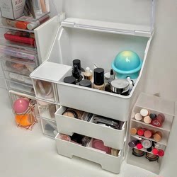 Cosmetic Storage Box, Dressing Table Desktop, Large Capacity, High-End Dust-Proof Drawer-Type Skin Care Product Box Storage Rack