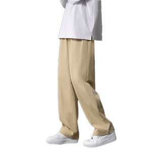 
Maitu black pure cotton straight casual pants men's 2025 spring and autumn new loose draped sports trousers