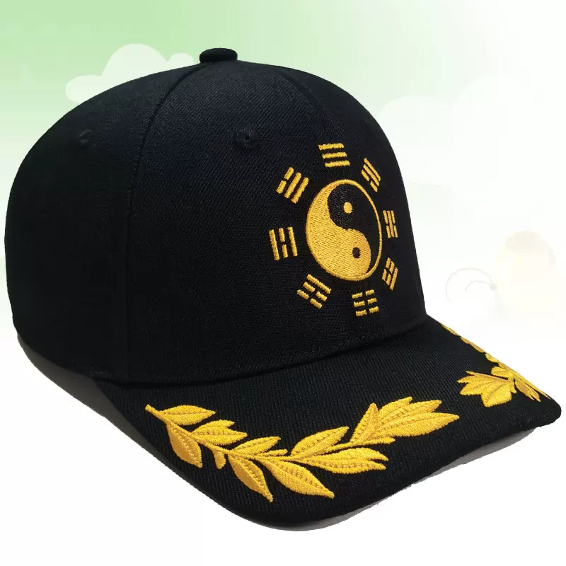 定制帽子刺绣太极图五行八卦道文化国潮中国风棒球鸭舌遮阳帽子