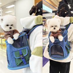 Outdoor Carrier for Multiple Guinea Pigs, Pet Box with Sunshade and Ventilation, Small Dog Cage, Portable Cat Carrier, Backpack Cat Bag