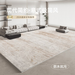 Carpet for Living Room 2026 New Model, Washable and Wipeable, Italian Light Luxury, High-End Feel, Waterproof and Stain-Resistant, Sofa Floor Mat, No Maintenance Needed