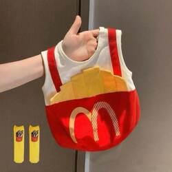 Pet Autumn Breathable Mcdonald's Fries Vest, Cute and Super Adorable for Small Dogs Like Pomeranian, Schnauzer, Bichon, and Cats