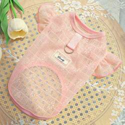 Spring and Summer Anti-Shedding Ultra-Thin Lightweight Soft Pet Clothing for Cats and Dogs, Sunshade and Cooling Fly-Sleeve Lace Elastic