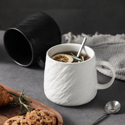 Casual Ceramic Mug, Water Cup, Breakfast Cup, Ear-Hanging Coffee Cup, Large-Capacity Cup, Tea Cup, Office and Home Use