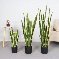 Simulated Snake Plant Potted Plant for Indoor Living Room Floor Decoration, Artificial Green Plant Bonsai, Agave Tabletop Ornament