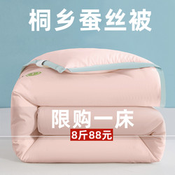 Silk Quilt 100% Mulberry Silk Quilt Winter Quilt Thickened All-Cotton Quilt Spring, Autumn, Winter 5kg Quilt Core Winter Warmth