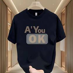 2025 Summer New Style Cool Half-Sleeve Short-Sleeve T-Shirt Trendy Brand Round Neck Loose Casual Versatile Printed Top