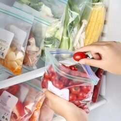 Thickened Self-Sealing Bags, Double-Sealed Bags, Fresh-Keeping Bags, Food-Grade Refrigerator Storage Special Bags with Sealing