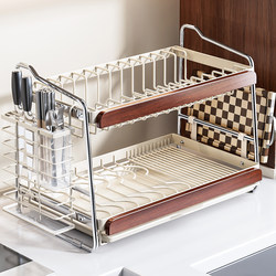 National Subsidy 15% Dish Storage Rack Kitchen Dish Rack Draining Rack for Placing Plates, Bowls, Chopsticks, Knives, Cutting Boards Integrated Storage Rack
