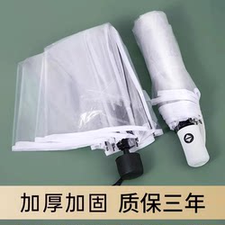 Transparent Umbrella, Foldable, Fully Automatic, Popular among Female Influencers, Double Reinforced, Enlarged, for Photography, Long-Handled Umbrella, Portable