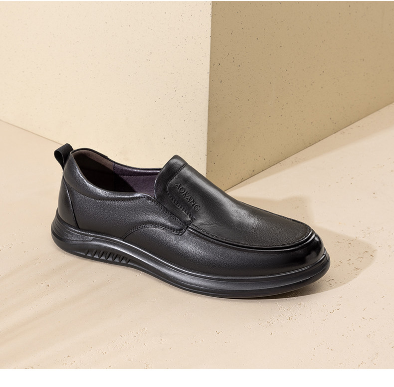 Aokang メンズ レザー ビジネス カジュアル シューズ - 春/秋