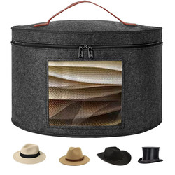 Hat Storage Box, Top Hat, Fisherman's Hat Storage Bag, Large Brim Sun Hat Storage, Portable, Anti-Pressure, Dust-Proof Storage Artifact