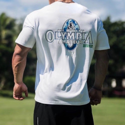Olympic Co-Branded Men's Heavyweight Loose Training Summer Clothing Sports Fitness Short-Sleeved T-Shirt for Running