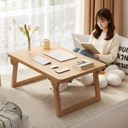 Solid Wood Folding Table, Bedroom Bay Window Small Coffee Table, Kang Table, Bed Table, Simple Modern Lap Desk for Laptop