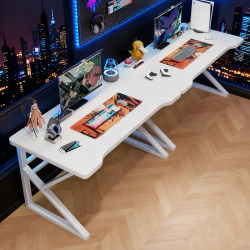 Double Computer Desk for Home Use, Desktop Gaming Table and Chair, Simple Workbench, Office Desk, Couple Gaming Table, Gaming Desk