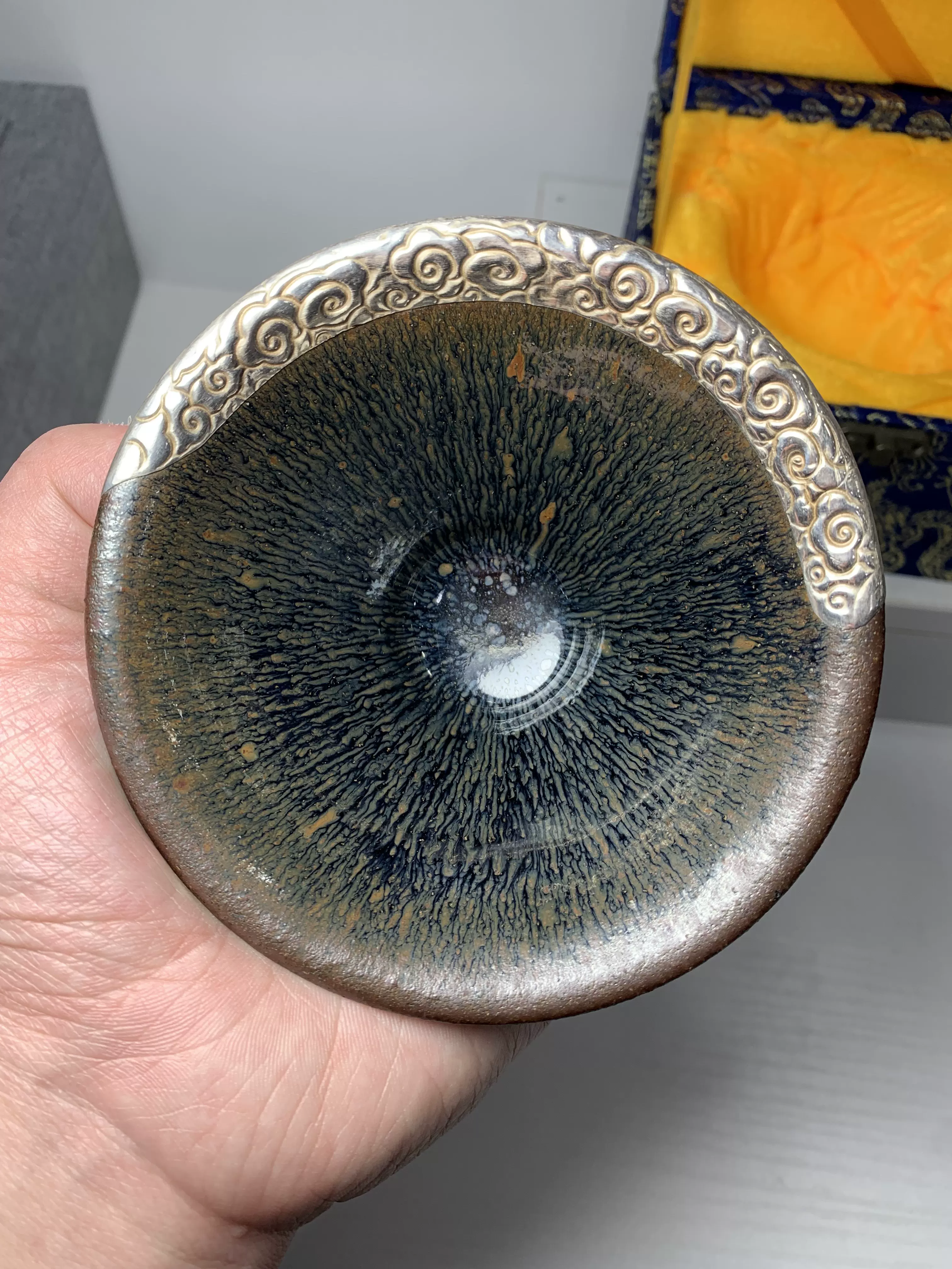 宋代建盏：精品银毫斗笠盏，谢谢