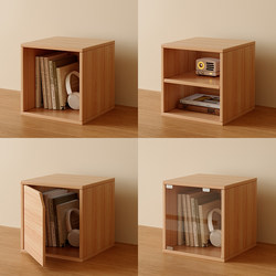 Desktop Small Cabinet Storage Cabinet Free Combination Grid Cabinet Desk Bookshelf with Cabinet Door Bookcase Low Cabinet Storage Organizer