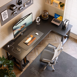 Corner Gaming Desk Computer Desk Bedroom Home Desktop Study Desk Bookshelf Integrated Double Corner L-Shaped Table