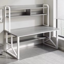 Desk and Bookshelf Integrated Student Study Writing Desk Bedroom Home Desktop Computer Desk Adult Simple Junior High School Student