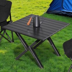 Portable Outdoor Camping Table and Chairs, Egg Roll Table, Foldable Table, Simple Picnic Table, Aluminum Alloy Stall Small Square Table
