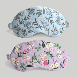 Eye mask forgotten pine cones handmade DIY linen cloth art embroidery material package to send boyfriend homemade gift kit
