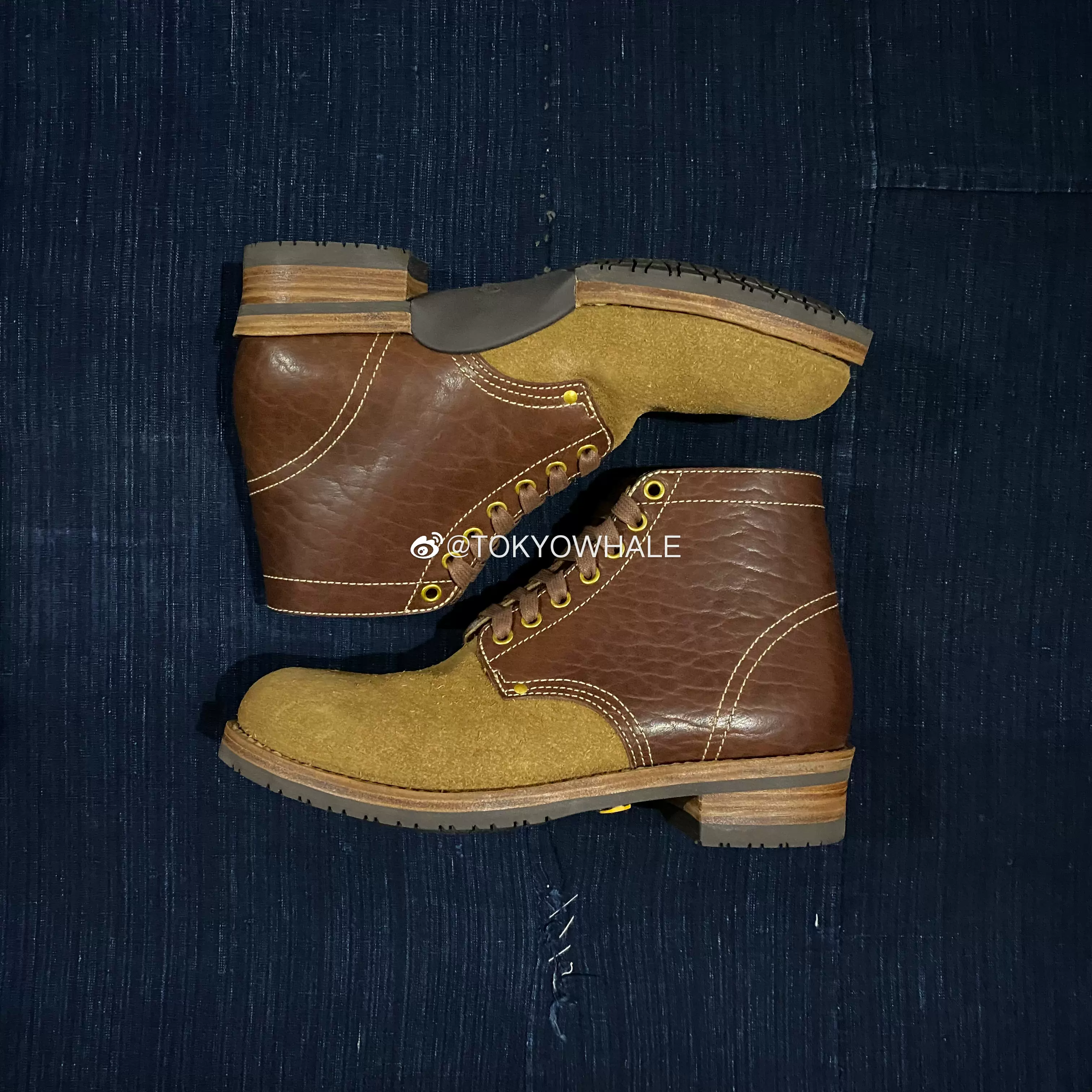 17aw visvim ビズビム BRIGADIER BOOTS MID-FOLK CAMEL US9 27㎝ //