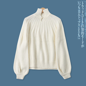 
Fashion sweater spring new style foreign trade women's clothing versatile loose one-button pullover long-sleeved knitted top 17776