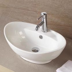 Above-Counter Basin, Bathroom Washbasin, Balcony Basin, Yuanbao Artistic-Shaped Basin, Ceramic Basin, Wash Basin, Household Single Basin